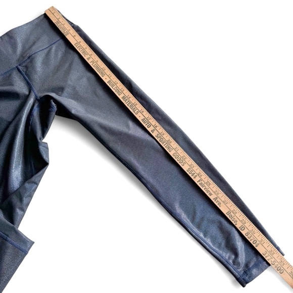ZYIA ACTIVE Navy Blue Shimmer Twilight Luxe Leggings 24" Iridescent Womens 6-8 - Picture 14 of 15
